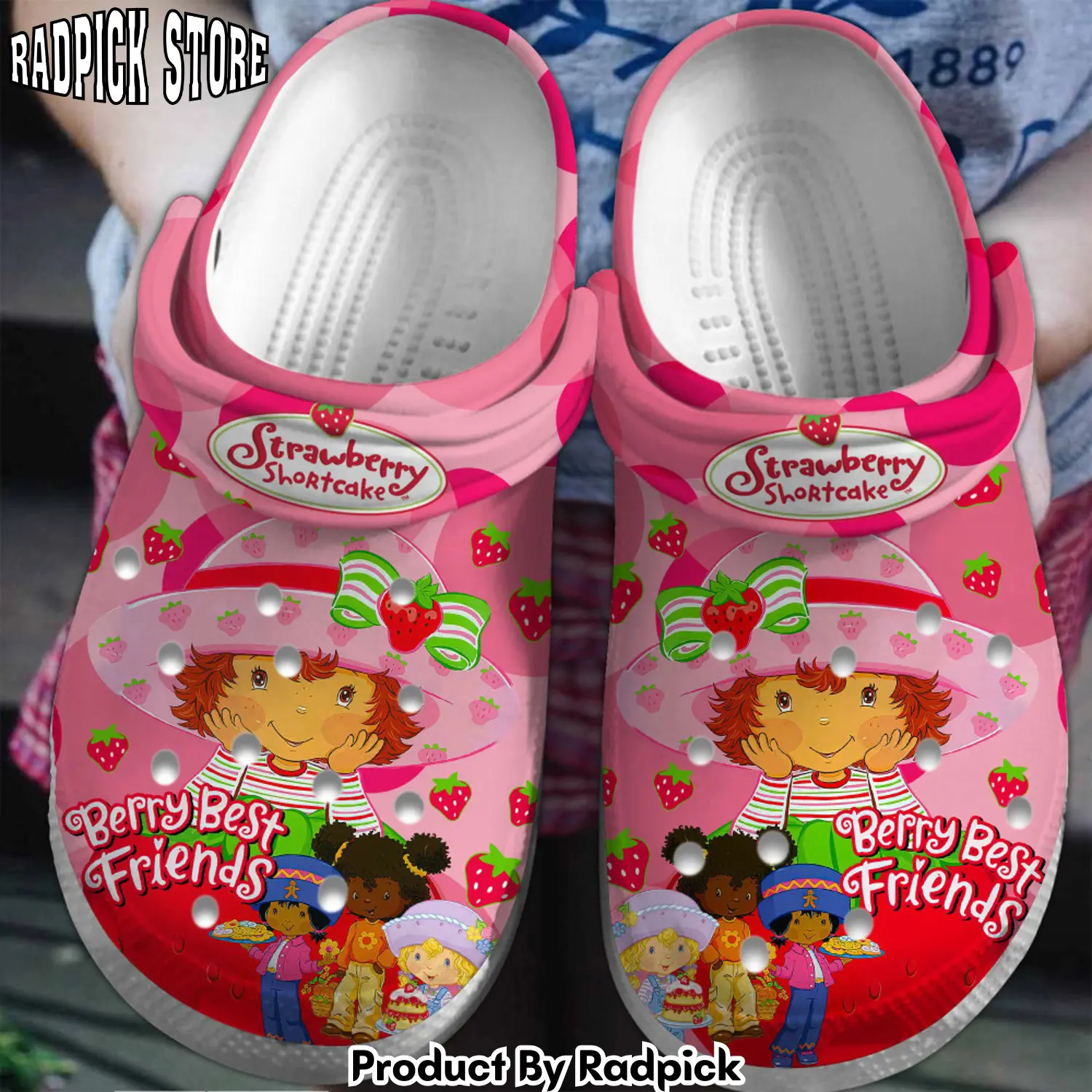 Radpick strawberry shortcake cartoon clogs shoes comfortable for men women rp6521099